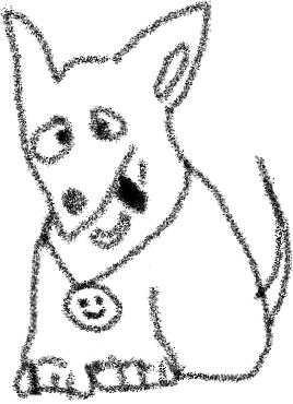 Талисман  модуля «Инфомационные ожидания» дизайн-задачника «Собаки Павловой»