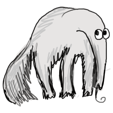 Муровьед, талисман  модуля Несекретные секреты текстов» дизайн-задачника «Собаки Павловой»